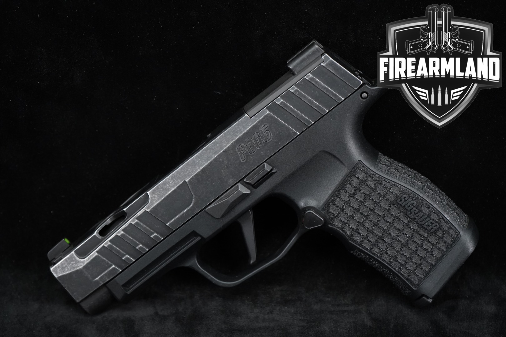 Sig Sauer P365XL Spectre, Custom Works 9mm Luger Distressed Stainless in Very Good Condition Thumbnail