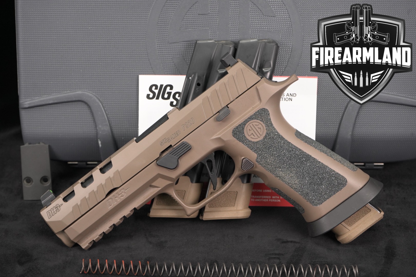 Sig Sauer P320-XFIVE DH3, Custom Works 9mm Luger Coyote Tan in Very Good Condition Thumbnail