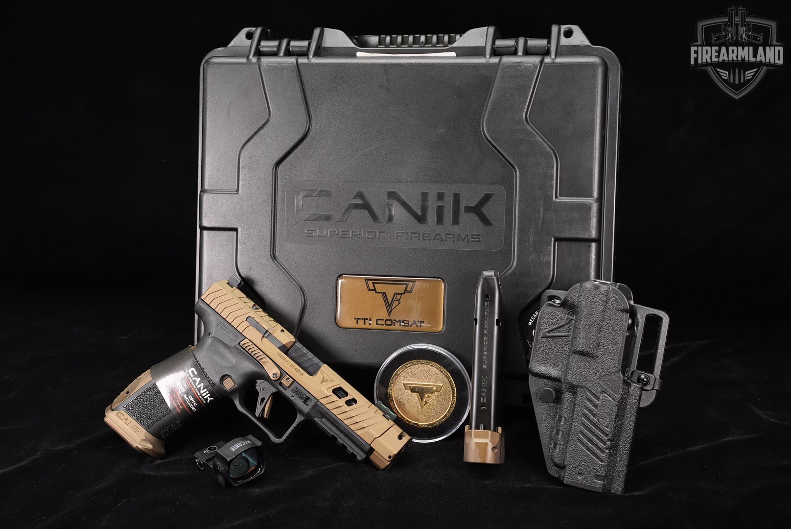 Canik TTI Combat 9mm 4.74" Bronze COMP +2 MAGS, ORIG BOX, MECANIK OPTICS-img-2