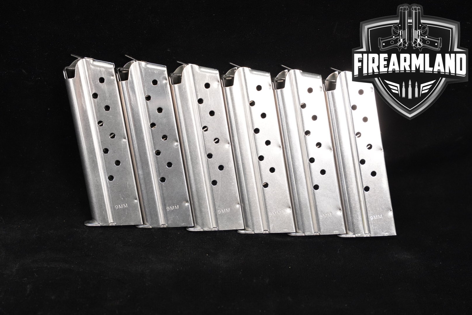 Kimber SIX (6) Stainless Steel Full Length 1911 9 Round magazines 9mm Luger in Excellent Condition Thumbnail