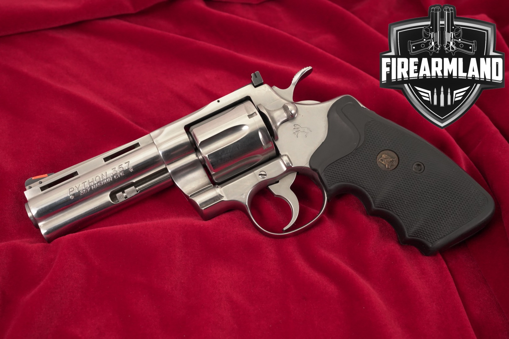 1989 Colt Python Stainless .357 Mag. Bright Stainless in Very Good Condition Thumbnail
