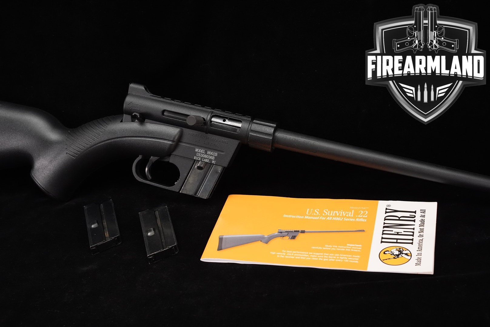 Henry U.S Survival AR-7 22LR 16" AR7 H002B H002-B TAKEDOWN HAGA DEF +3 MAGS-img-0