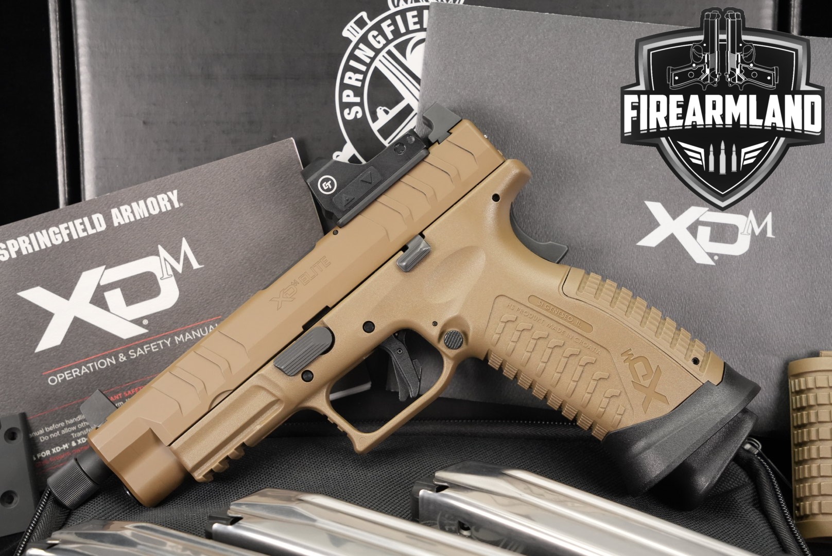 Springfield Armory XD-M Elite 4.5" OSP Threaded 9mm Luger FDE in Excellent Condition Thumbnail