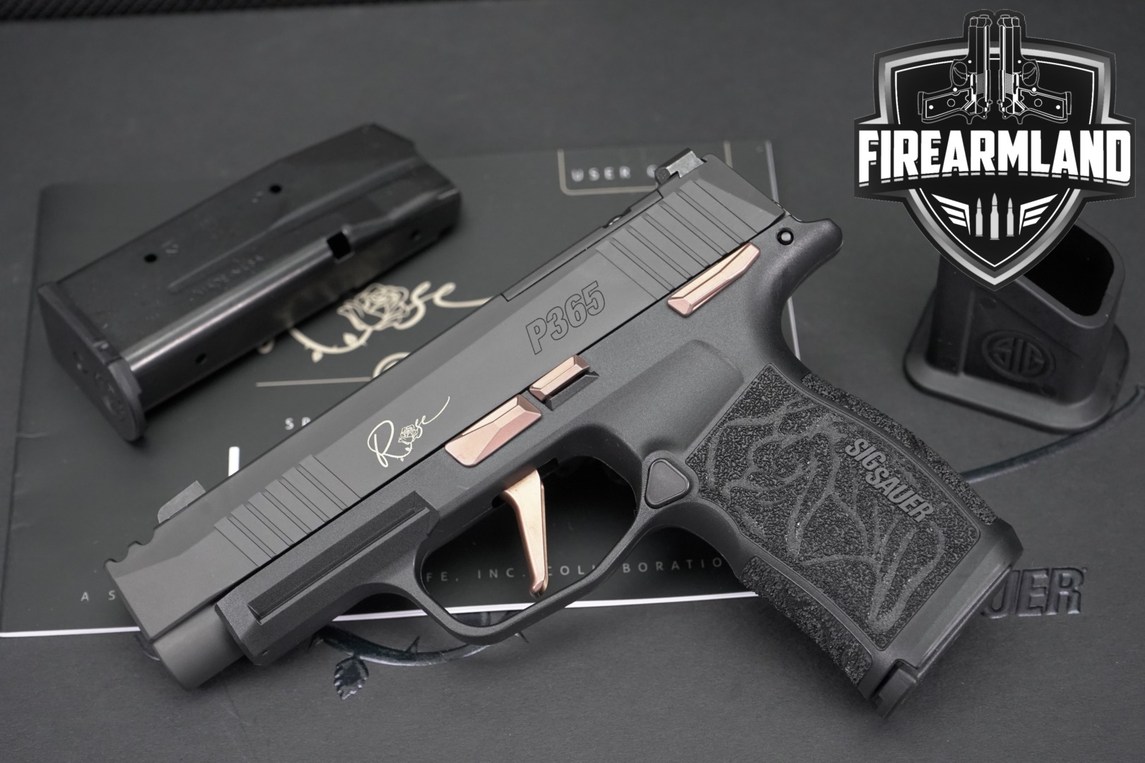 Sig Sauer P365-XL ROSE Comp 9mm Luger Black in Excellent Condition Thumbnail