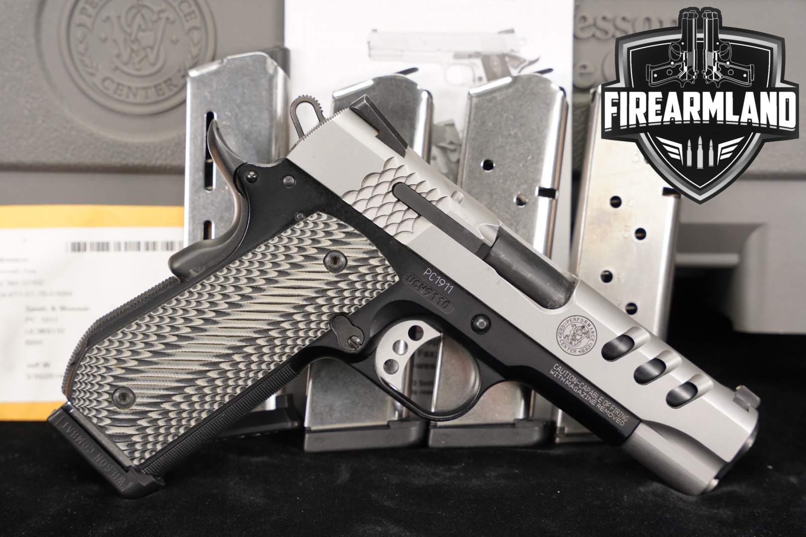 Smith & Wesson (S&W) PC1911 Performance Center .45 ACP Two-Tone Stainless & Black in Good Condition Thumbnail