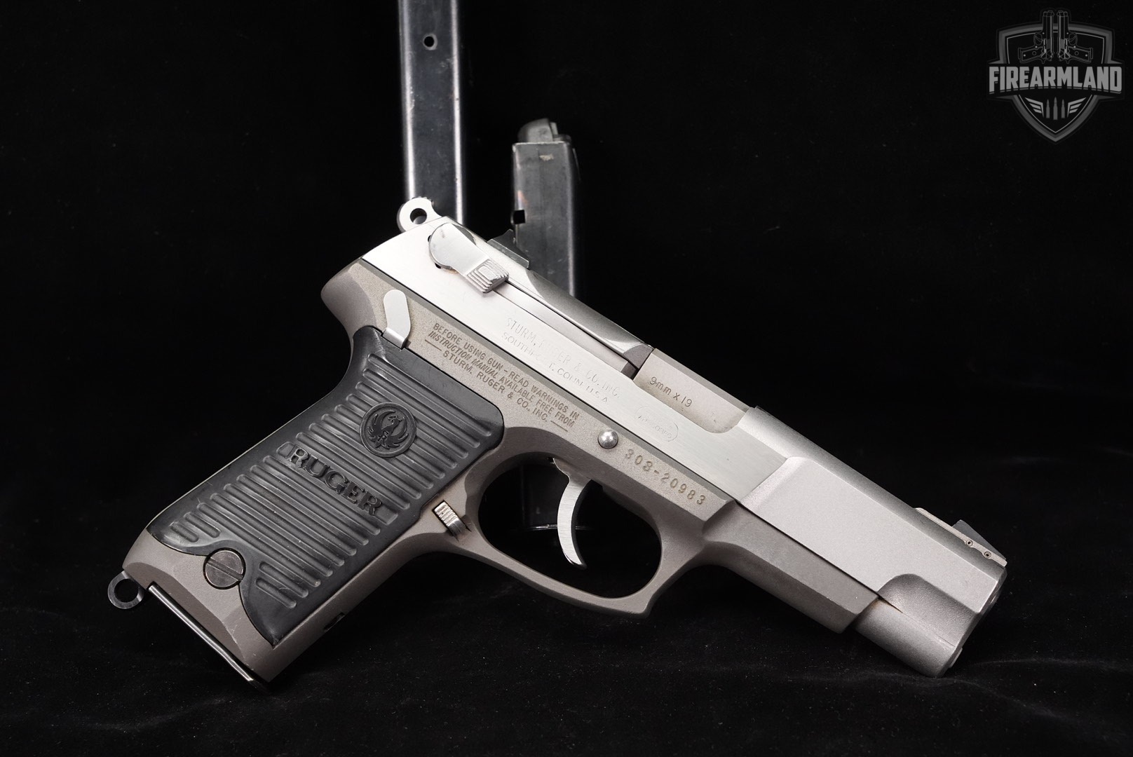 1991 Ruger P85 MKII 9mm 4.5 Two-Tone Stainless P-85 MK II +3 MAGS-img-2