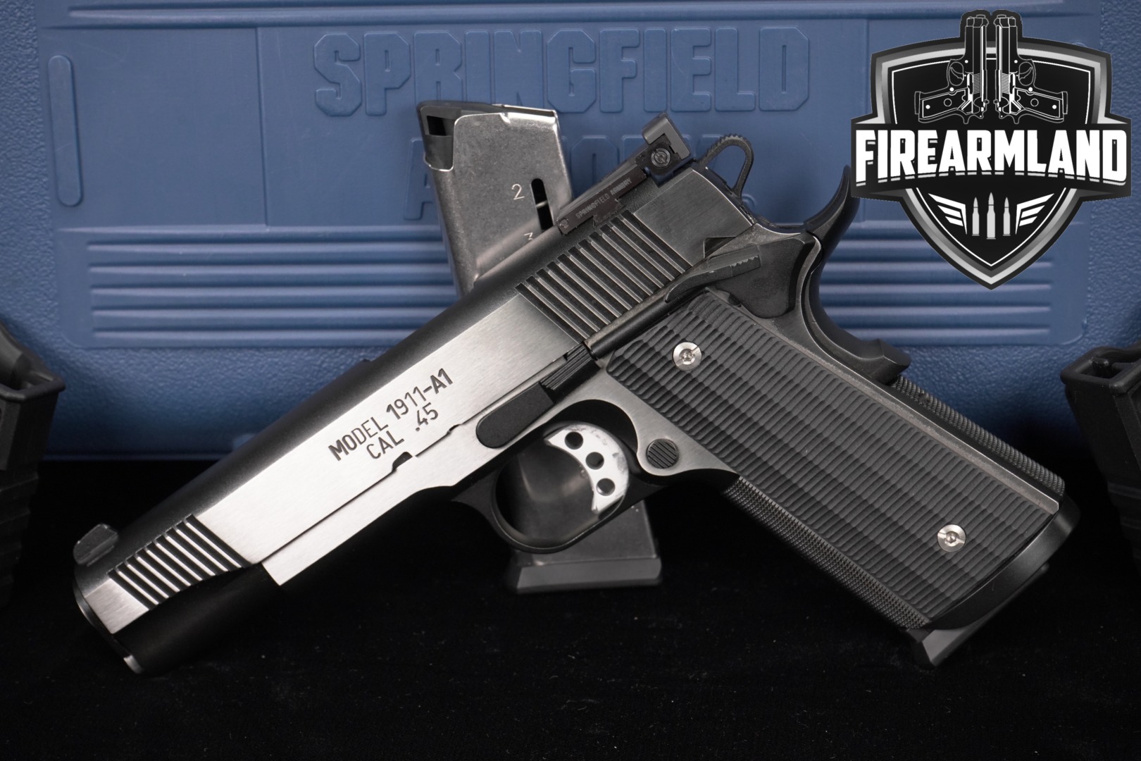 Springfield Armory Model 1911-A1 Loaded Target, Black Stainless .45 ACP Two-Tone Black & Stainless in Excellent Condition Thumbnail