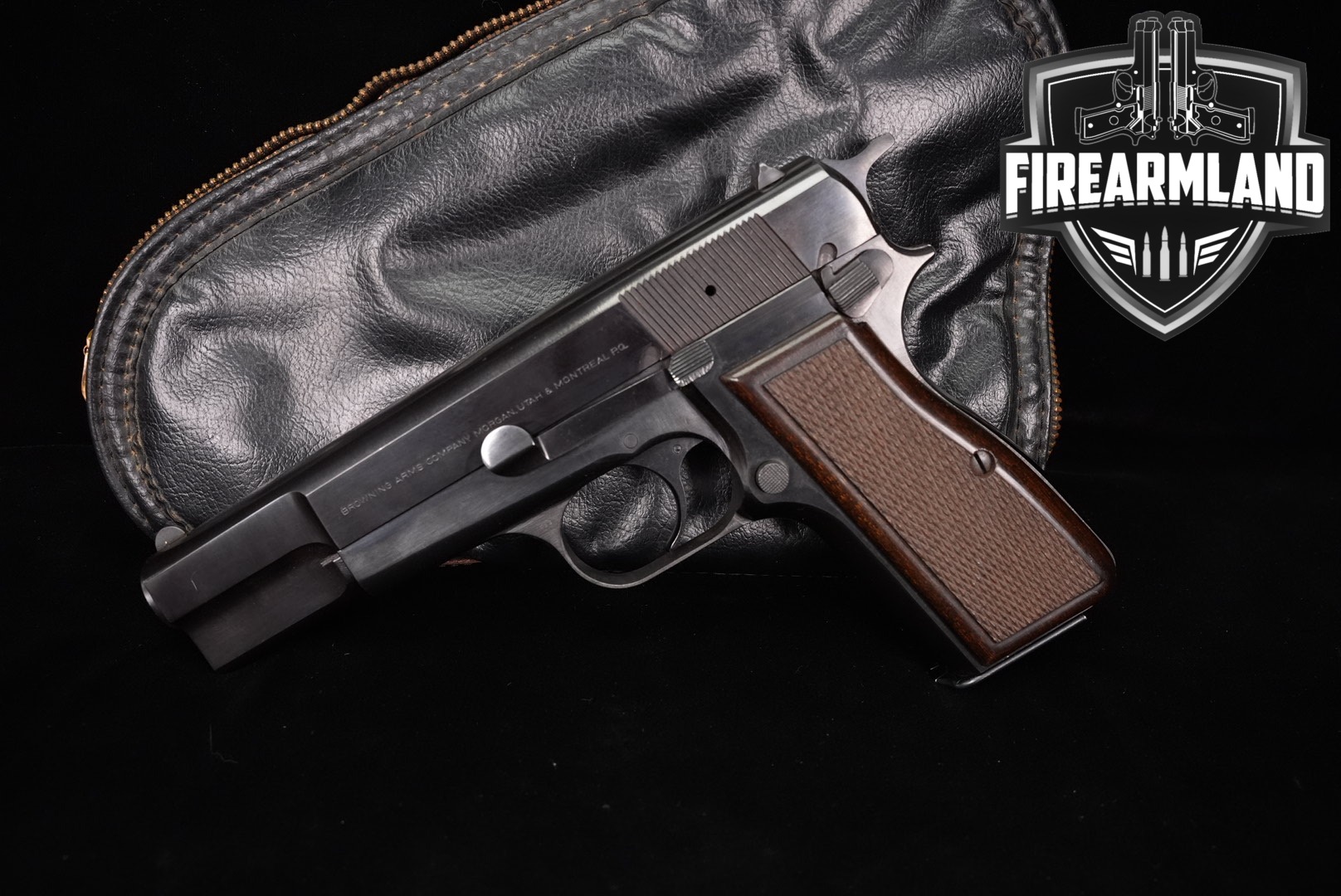 1986 Browning Hi-Power Mark II 9mm 4.63 Blued HiPower High BHP +2 MAGS-img-0