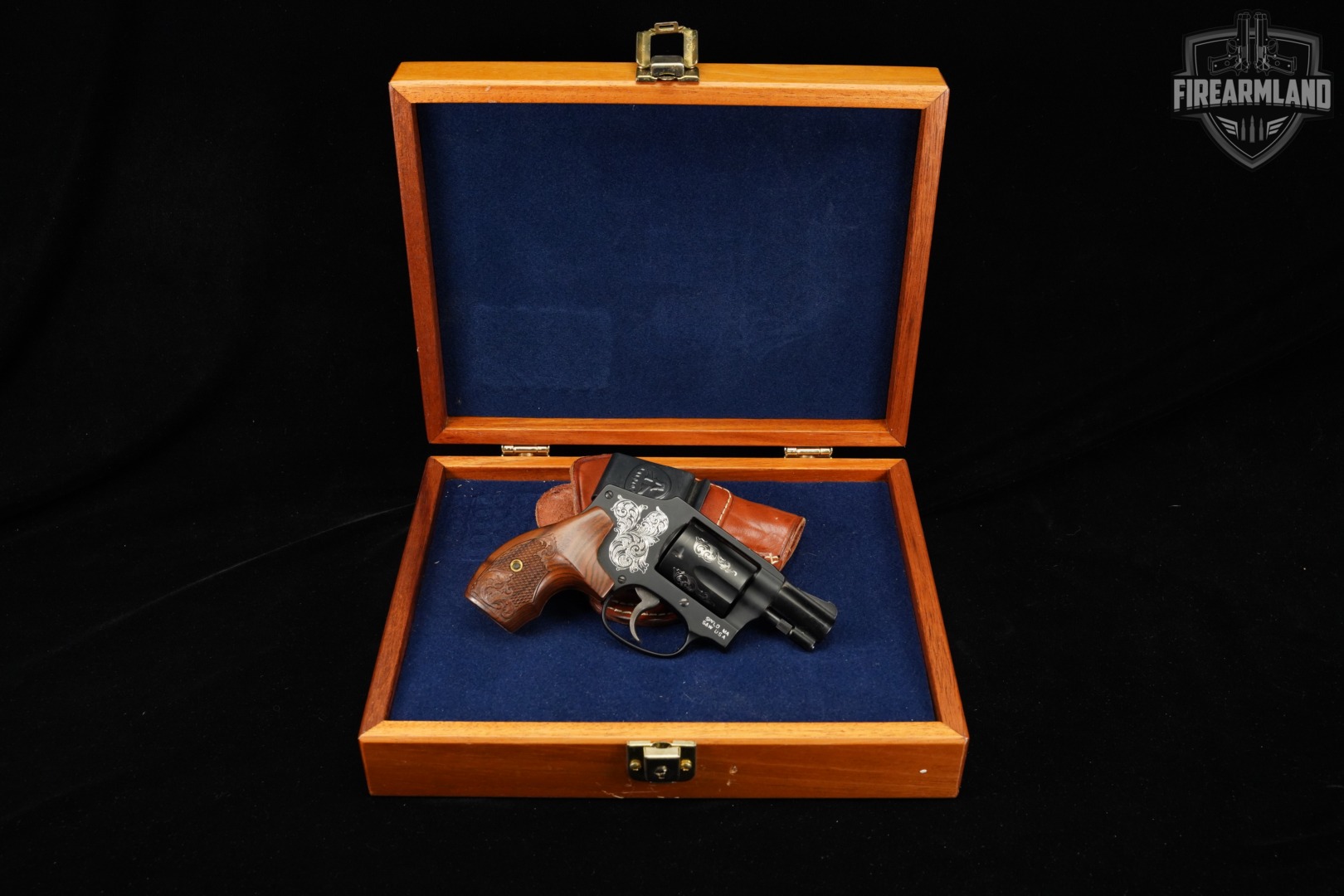 Smith & Wesson Model 442-1 Engraved S&W 38 Special +P 1.875" +HOLSTER, CASE-img-2