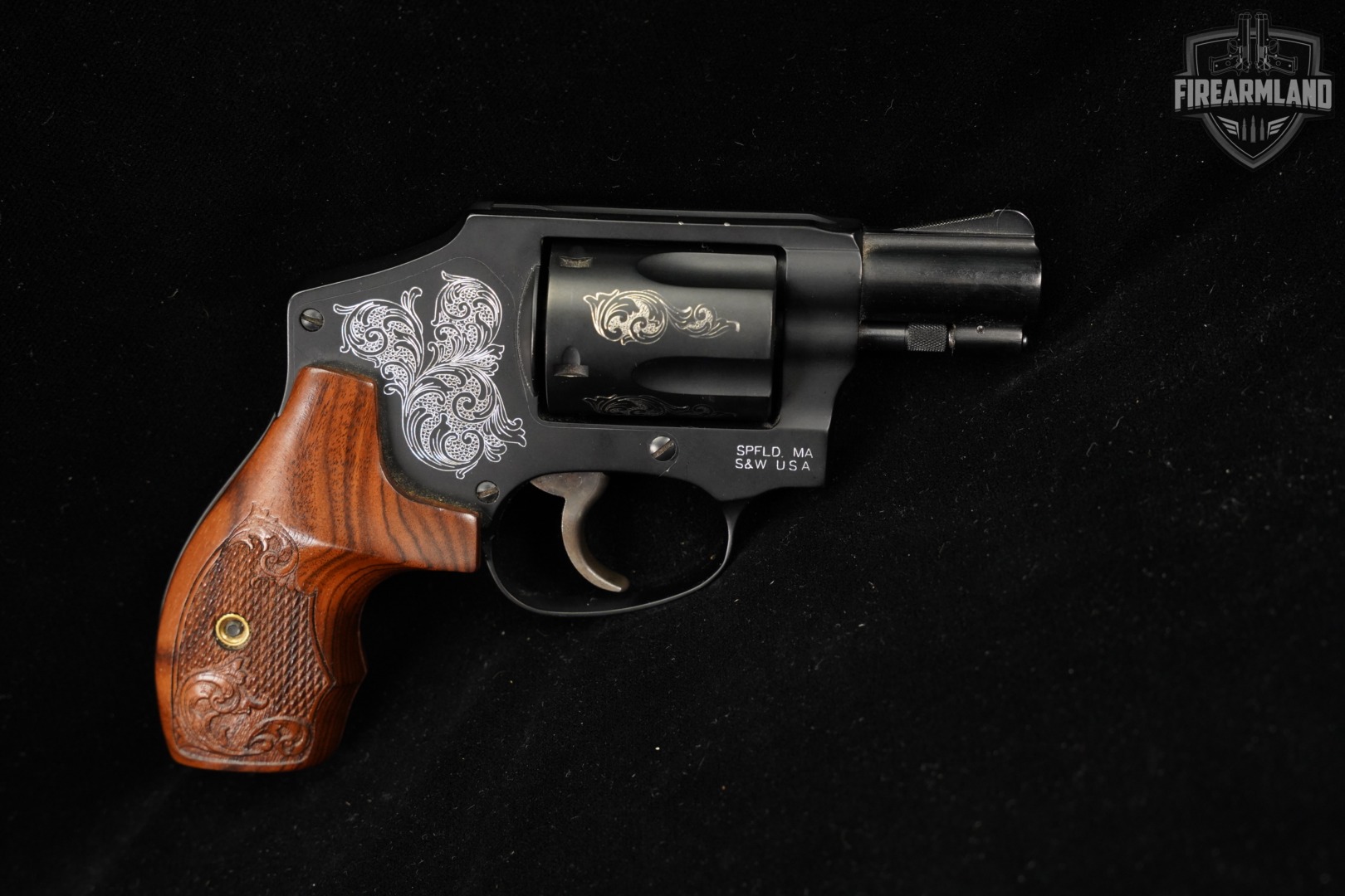 Smith & Wesson Model 442-1 Engraved S&W 38 Special +P 1.875" +HOLSTER, CASE-img-4