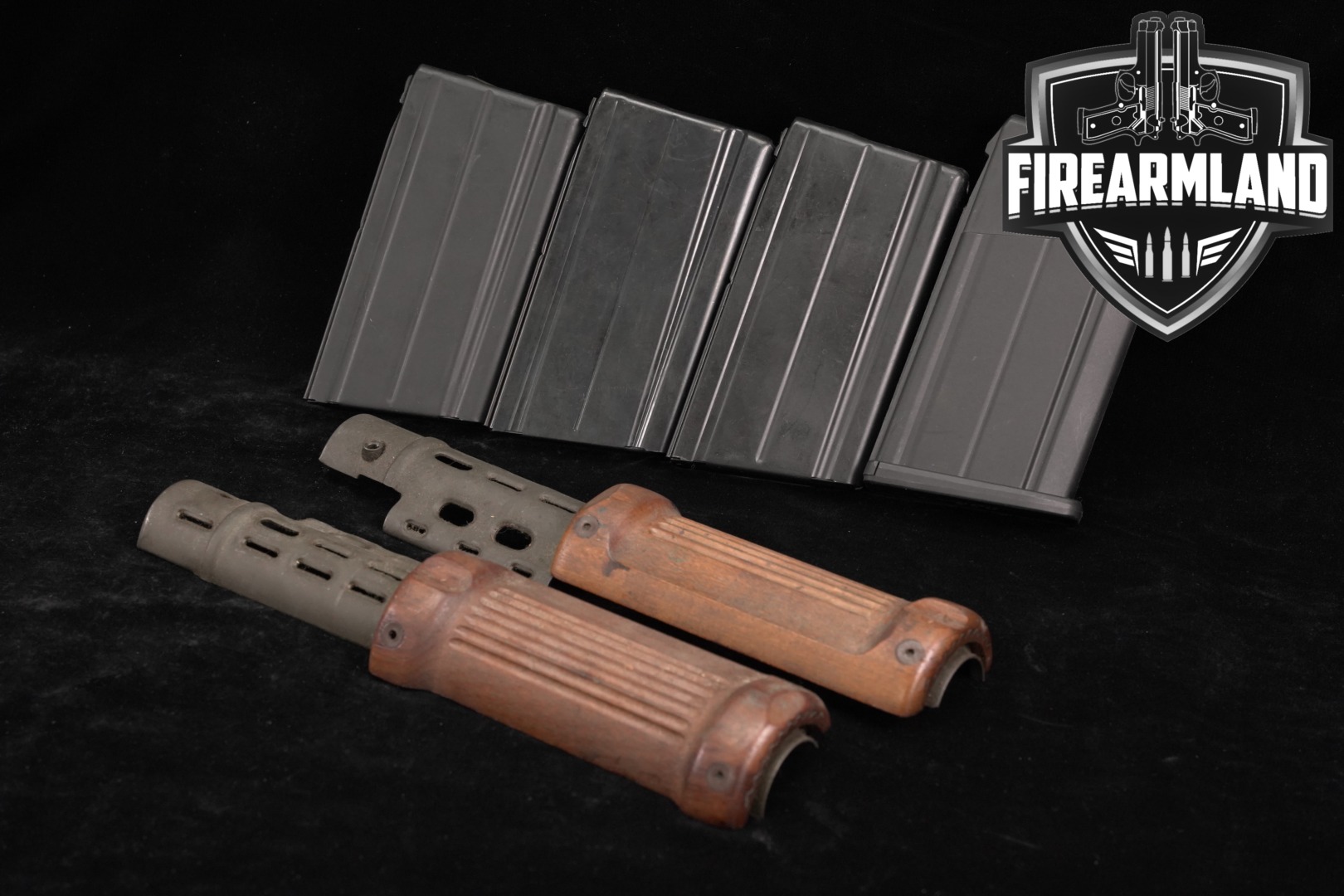 FN Israeli FAL Wood Handguard Set W/ 4 Magazines L1A1 SLR Mags-img-0