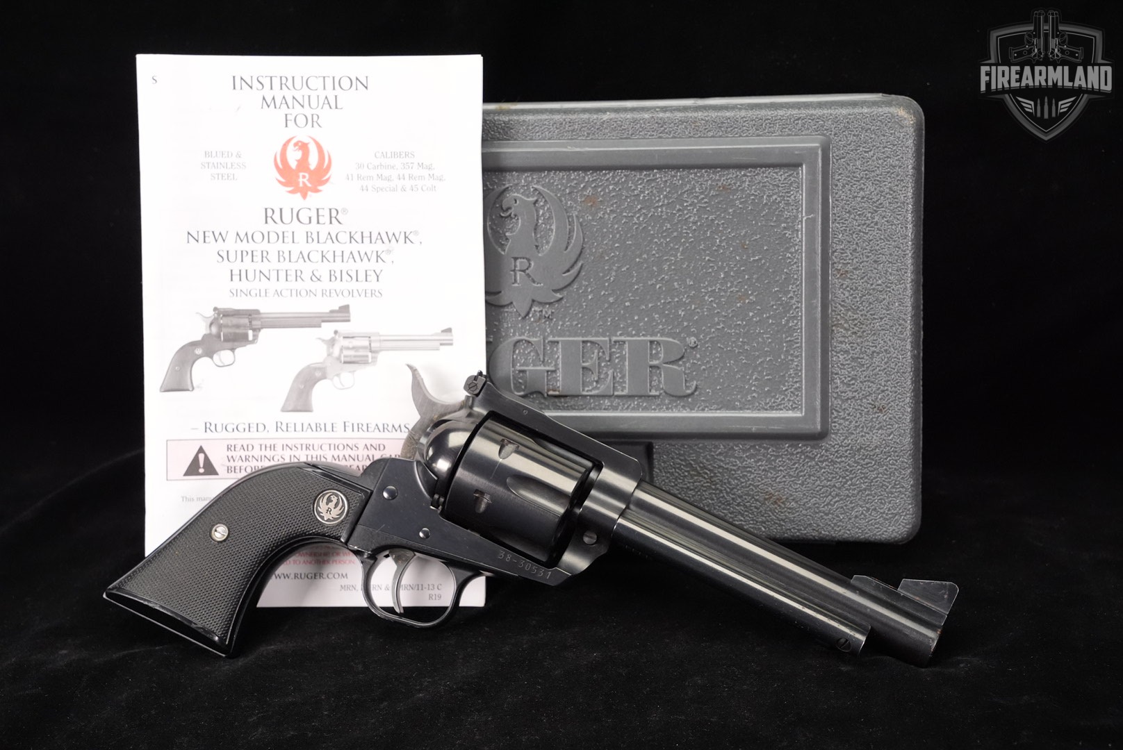 Ruger New Model Blackhawk 45 Colt 5.5" Blued +ORIG CASE-img-2