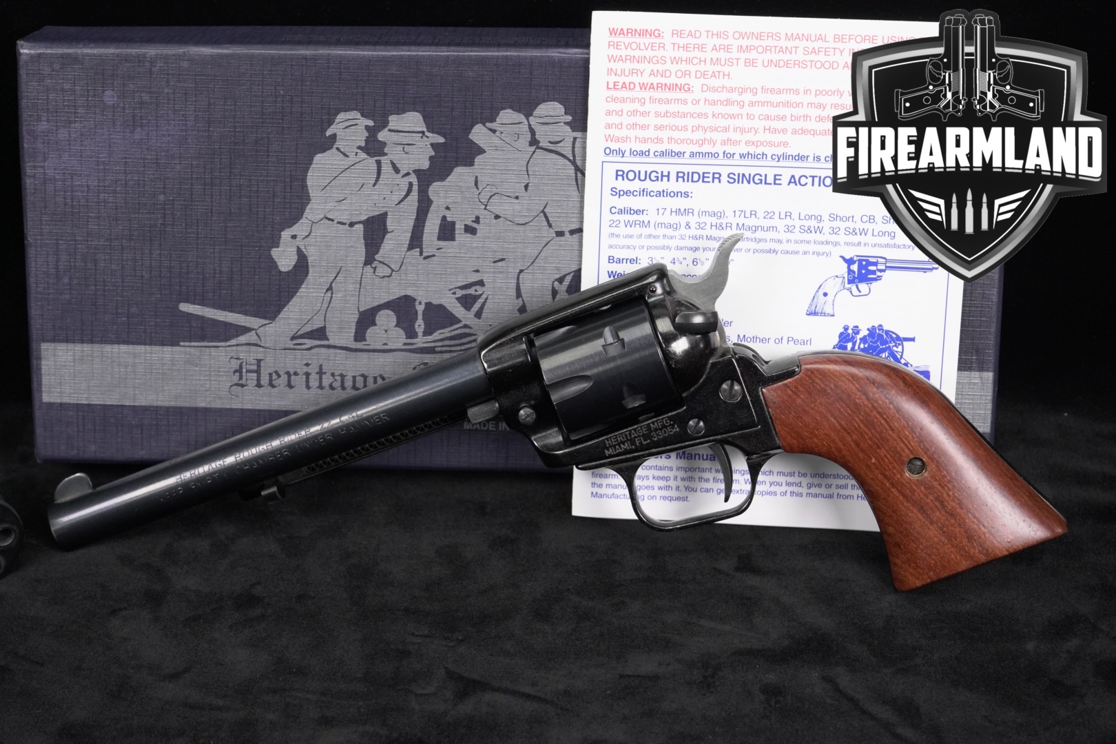 Heritage Manufacturing Co. Rough Rider 22 Combo; Convertible/Dual Cylinder Combo (.22 LR/.22 WMR) .22 LR / .22 WMR Blued in Good Condition Thumbnail
