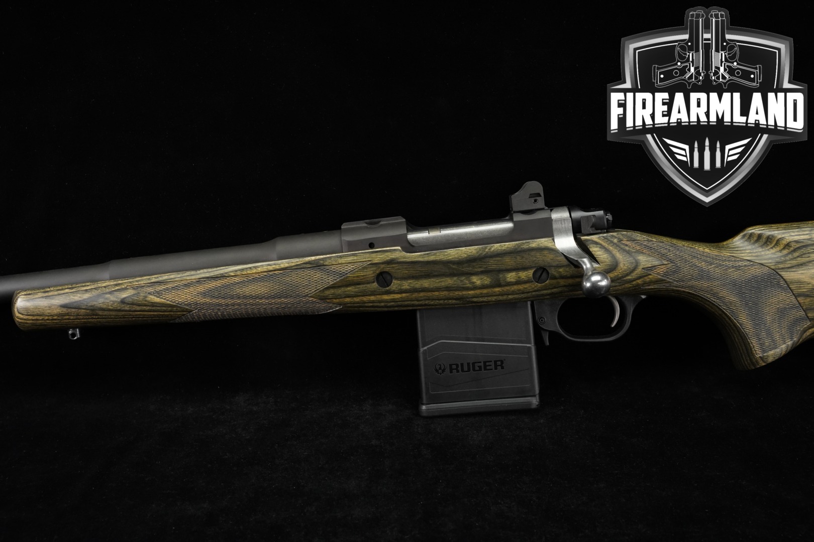 2017 Sturm Ruger Gunsite Scout Rifle Left-Hand .308 Win. Black & Green/Gray Laminate in Very Good Condition Thumbnail