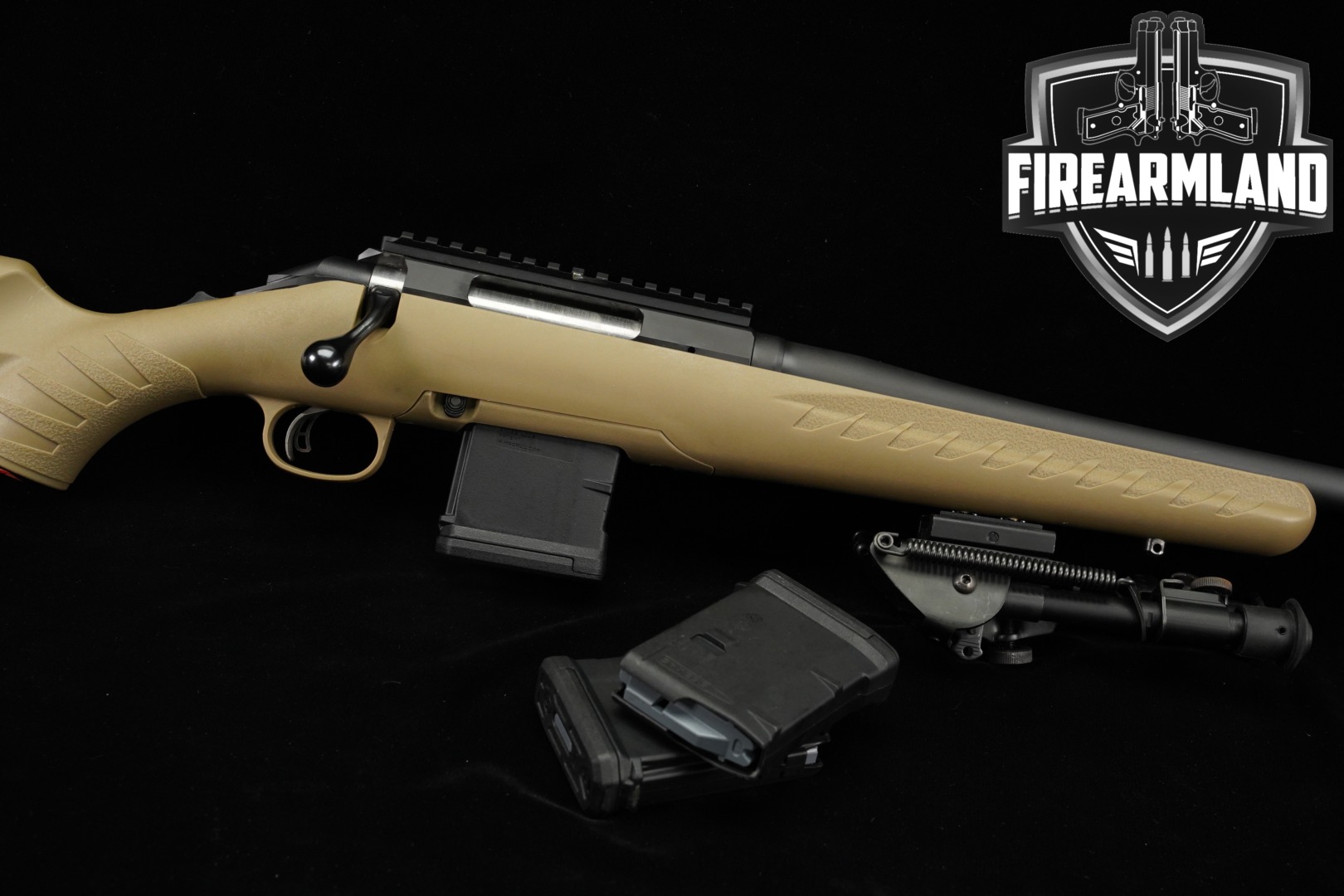 Ruger American Rifle Ranch 5.56 NATO 16.12" Black & FDE THREADED +3 MAGS-img-0