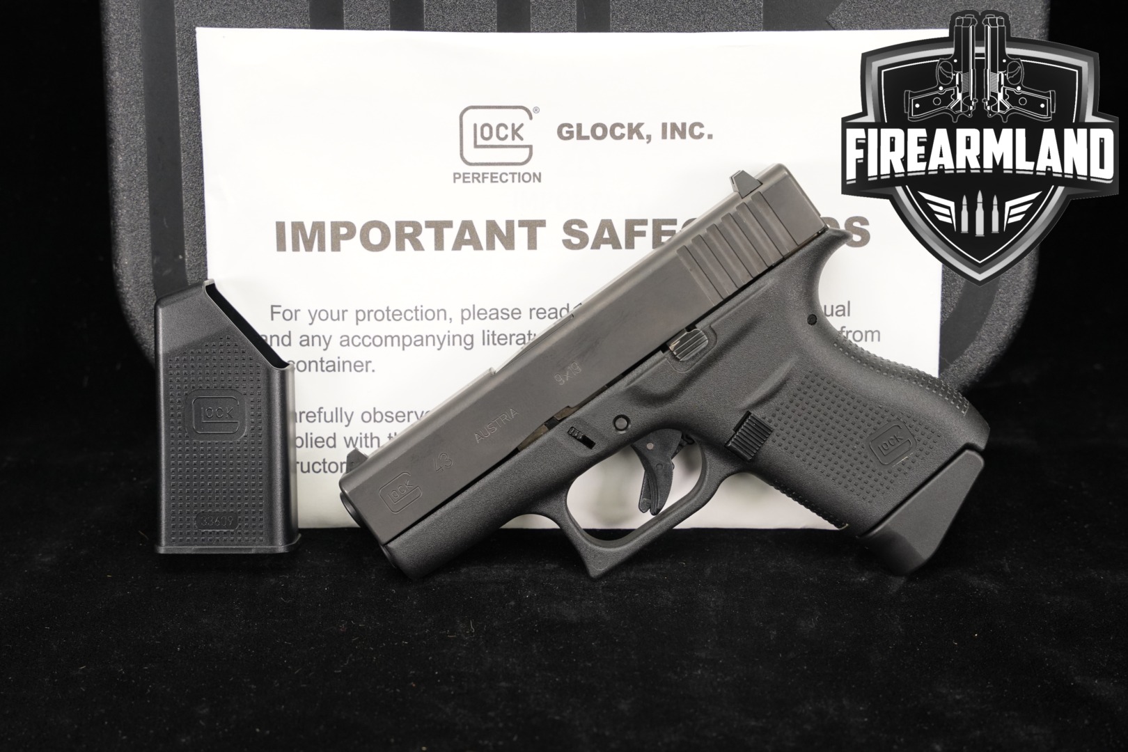 Glock G43 Slimline 9mm Luger Black in Good Condition Thumbnail