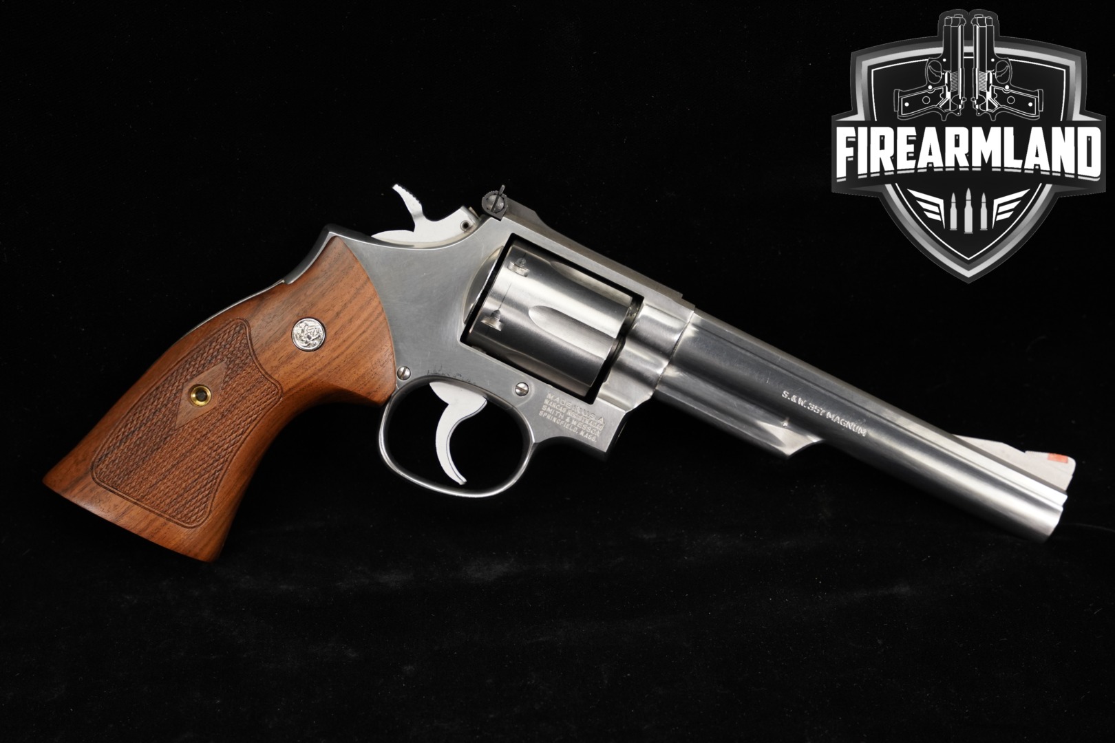 1981 Smith & Wesson (S&W) Model 66-2 .357 Mag. Satin Stainless in Good Condition Thumbnail