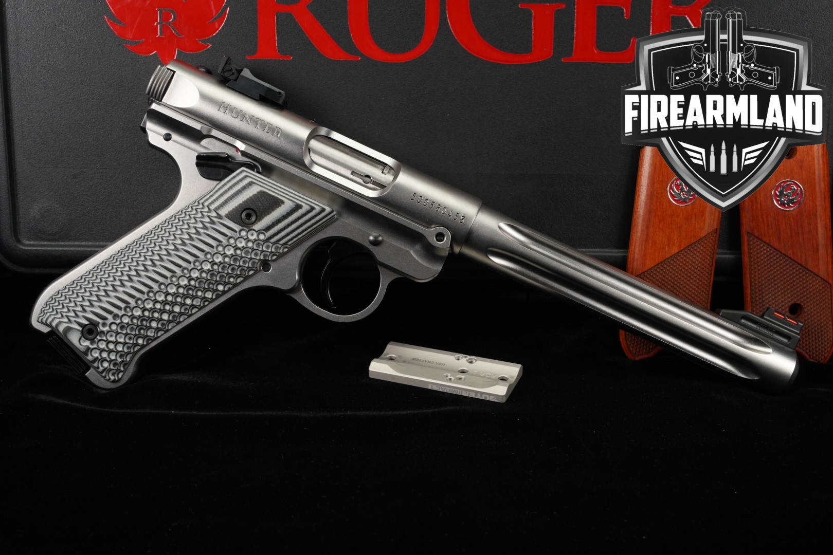 2023 Sturm Ruger Mark IV Hunter .22 LR Satin Stainless in Excellent Condition Thumbnail