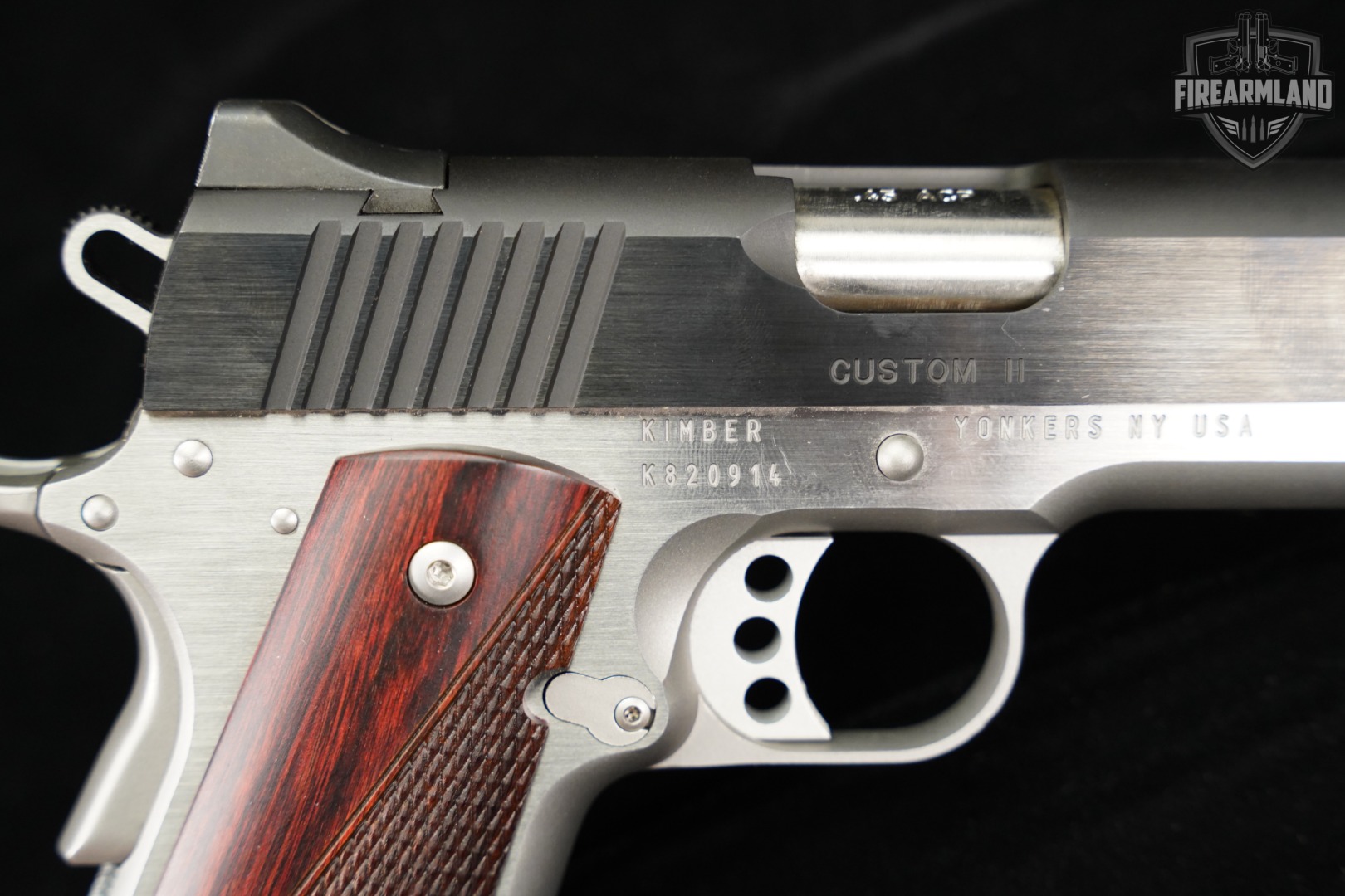 Kimber Custom II 45 ACP 1911 5" Two-Tone Black & Silver +3 MAGS, ORIG CASE-img-14