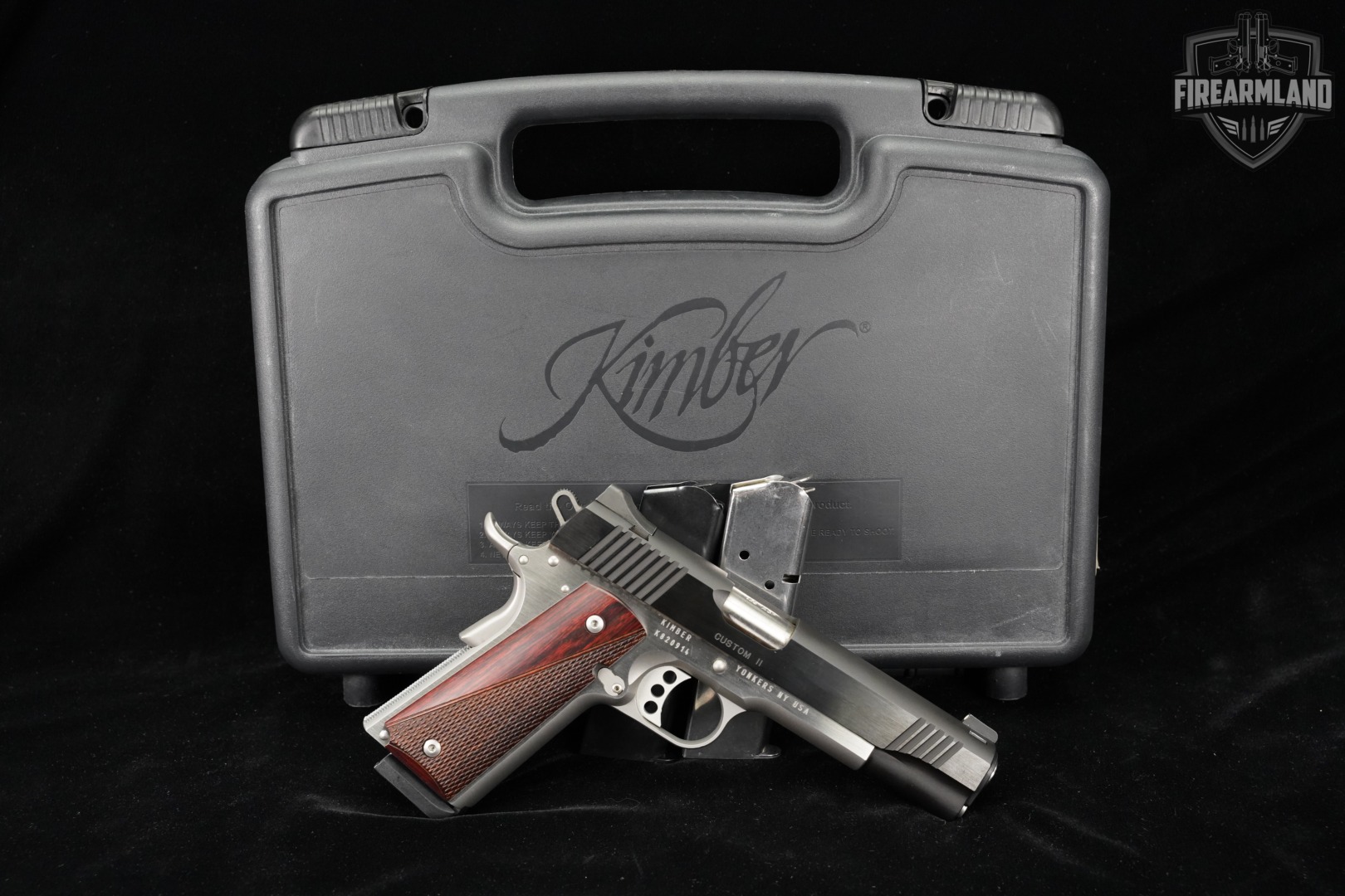 Kimber Custom II 45 ACP 1911 5" Two-Tone Black & Silver +3 MAGS, ORIG CASE-img-2