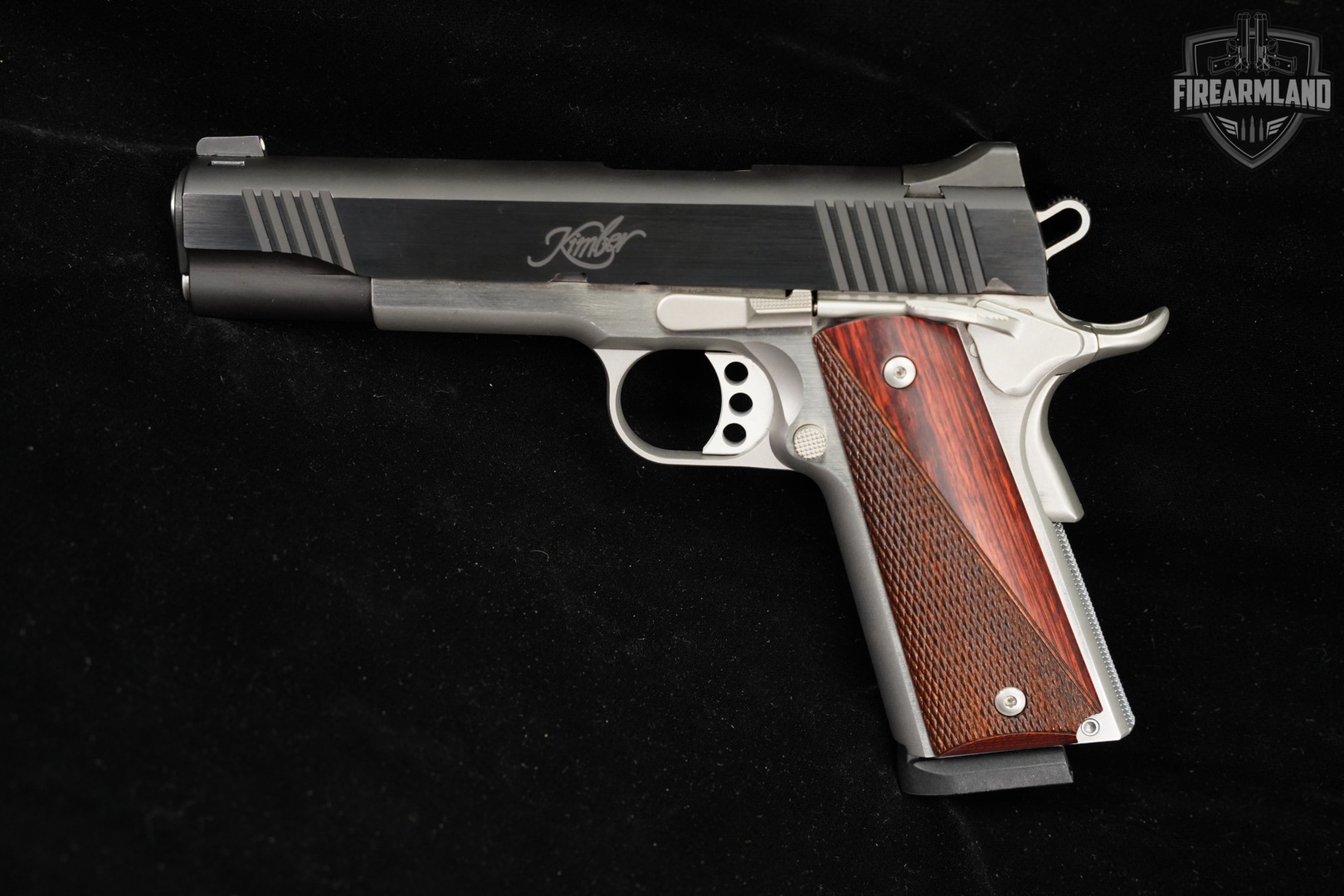 Kimber Custom II 45 ACP 1911 5" Two-Tone Black & Silver +3 MAGS, ORIG CASE-img-5
