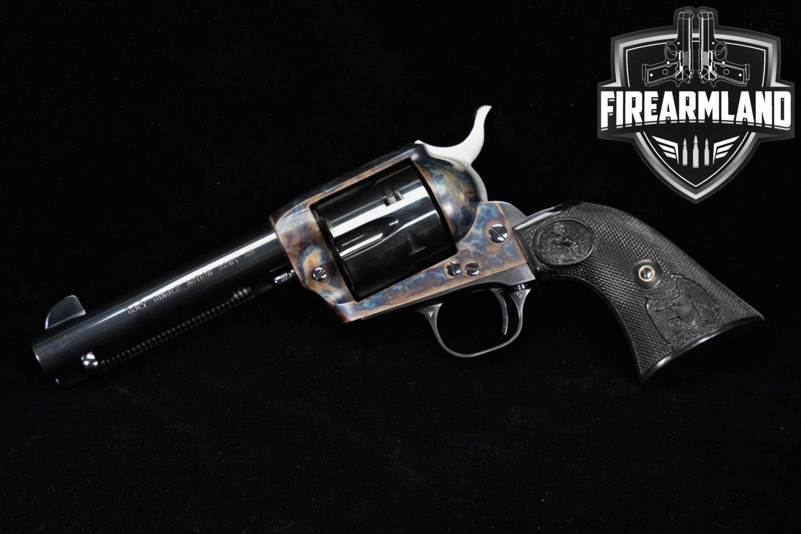 2009 Colt Single Action Army Third Generation .45 Colt Color Case-Hardened & Blued in Excellent Condition Thumbnail