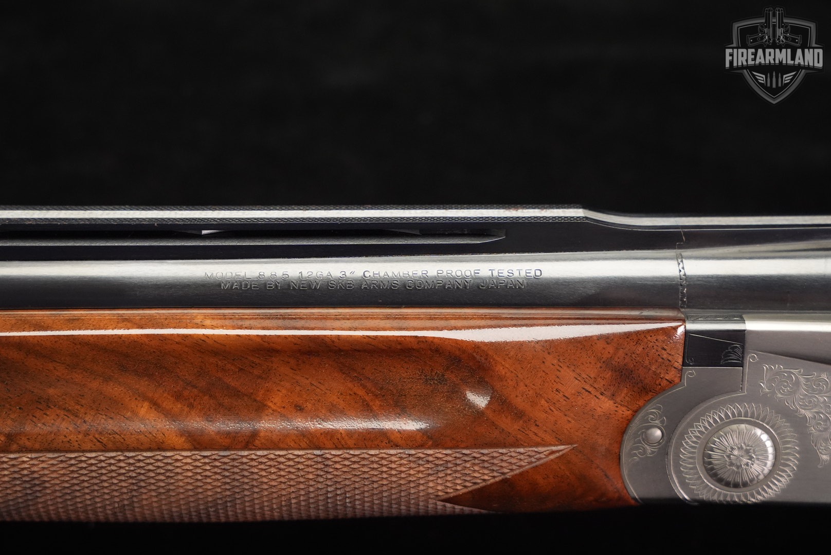 SKB Model 885 Sporting 12-Gauge Satin Silver & Walnut M885 JAPAN O/U +CASE-img-19