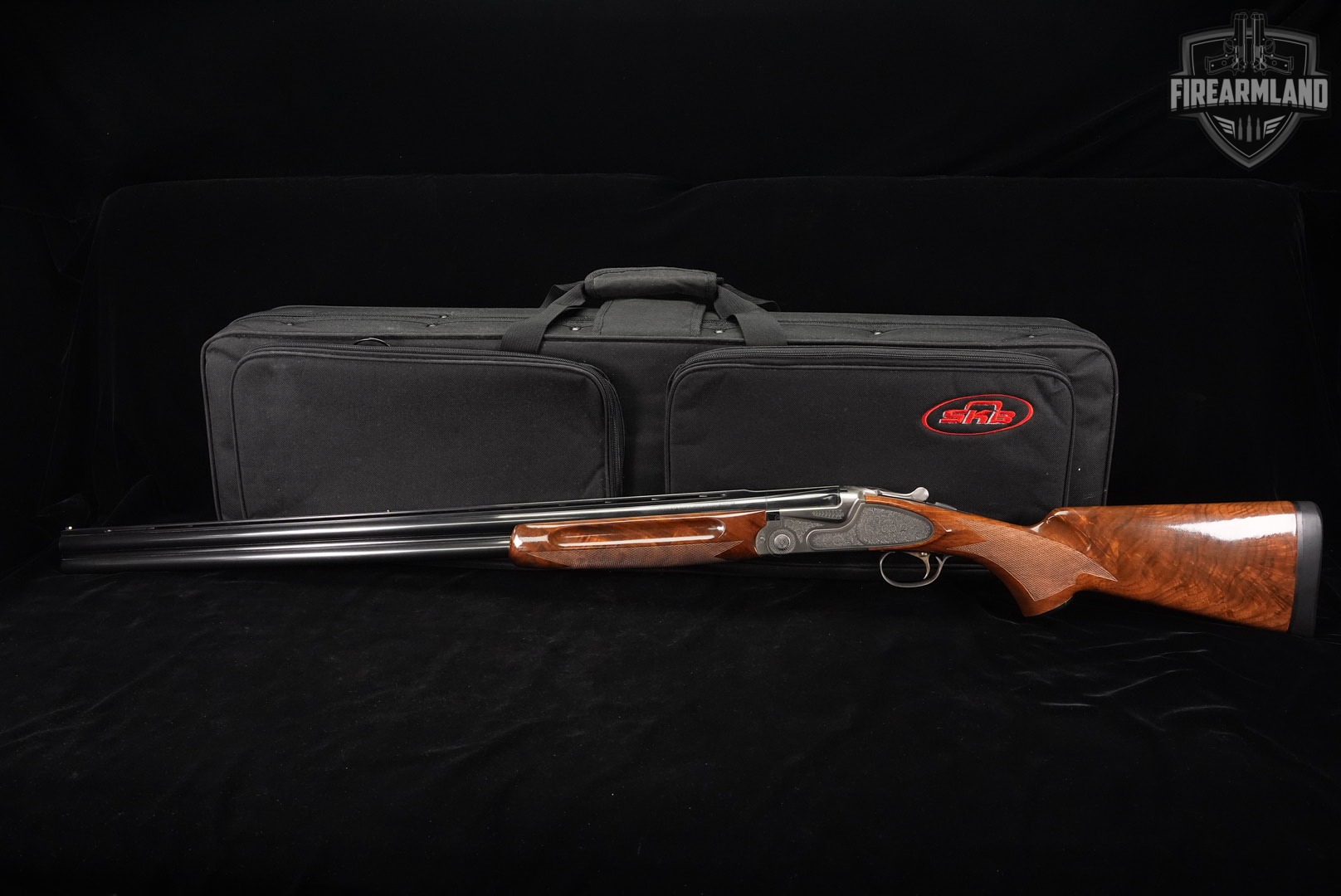 SKB Model 885 Sporting 12-Gauge Satin Silver & Walnut M885 JAPAN O/U +CASE-img-2