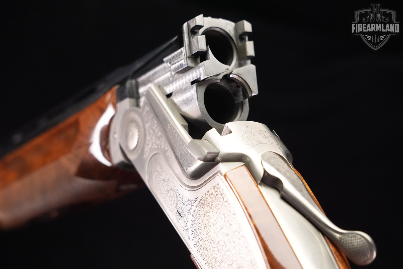SKB Model 885 Sporting 12-Gauge Satin Silver & Walnut M885 JAPAN O/U +CASE-img-24