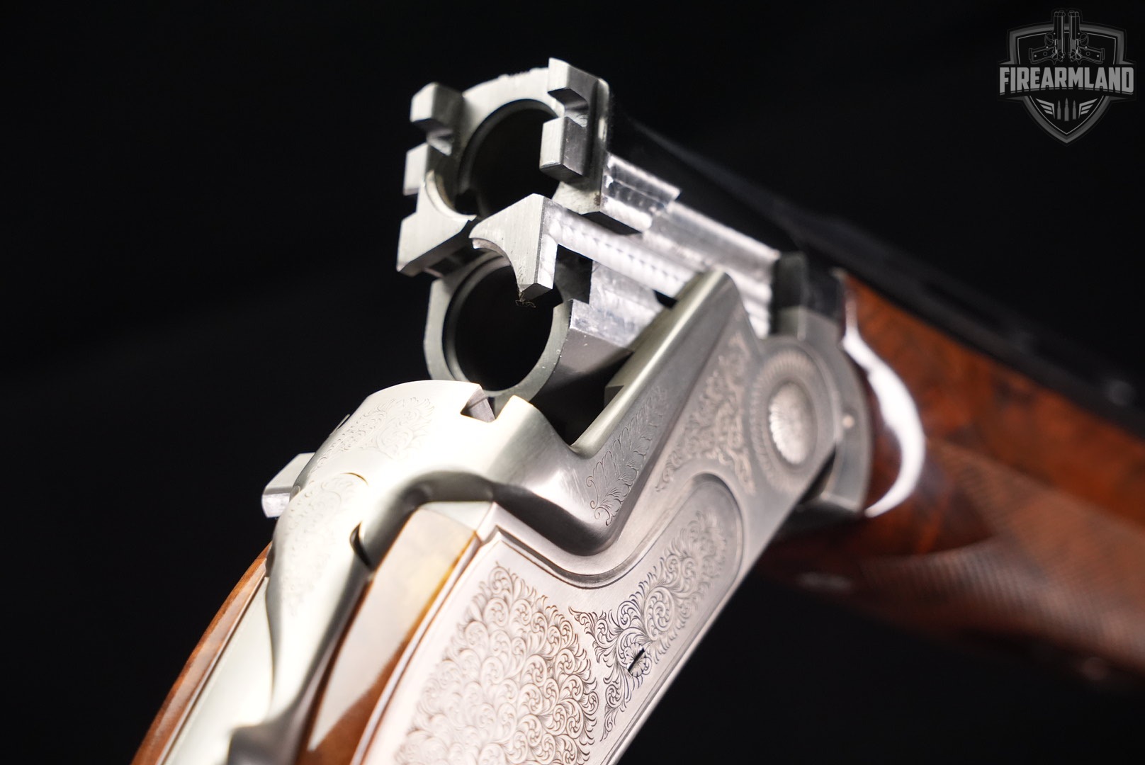 SKB Model 885 Sporting 12-Gauge Satin Silver & Walnut M885 JAPAN O/U +CASE-img-25