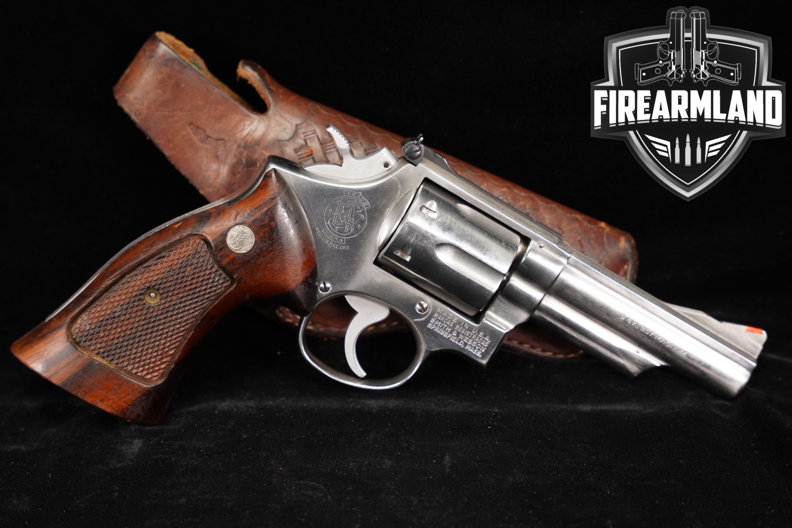 1975 Smith & Wesson (S&W) Model 66 No Dash .357 Mag. Satin Stainless in Good Condition Thumbnail