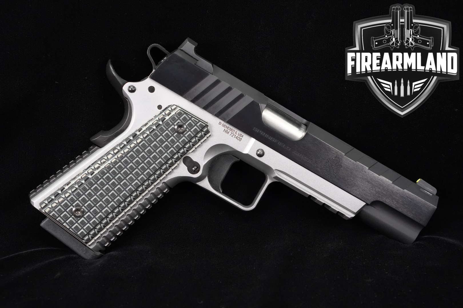 Springfield Armory 1911 Emissary 5" 9mm 9mm Luger Two-Tone Black & Silver in Very Good Condition Thumbnail