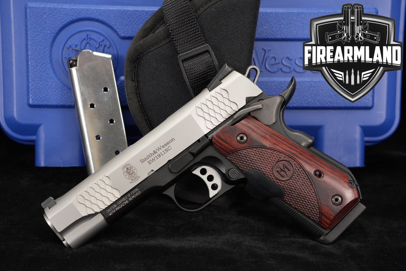 Smith & Wesson SW1911SC E-Series 45 ACP S&W SW 1911 SC +ORIG CASE & HOLSTER-img-0