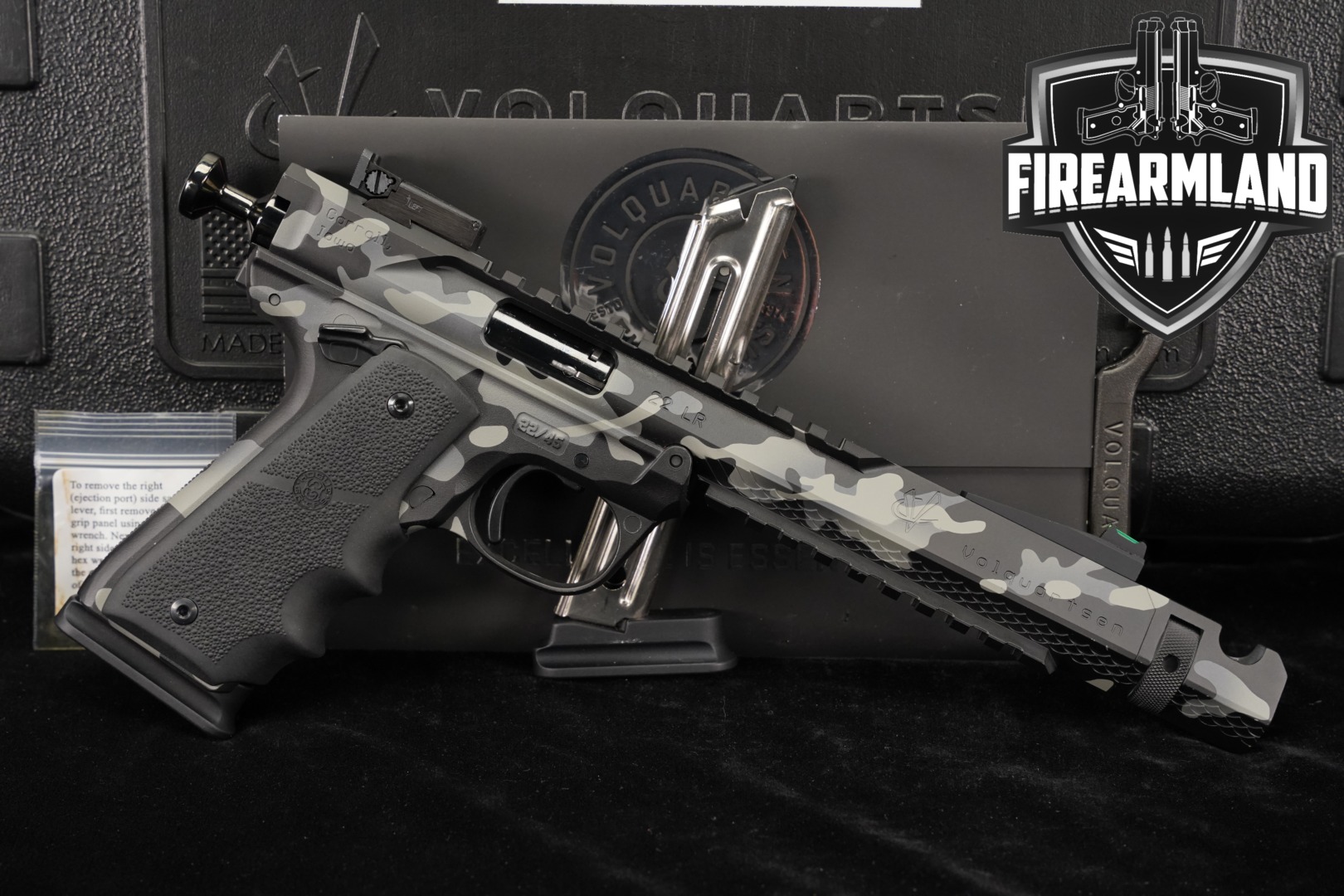 Volquartsen Black Mamba .22 LR Gray/Black/White Camo in Excellent Condition Thumbnail