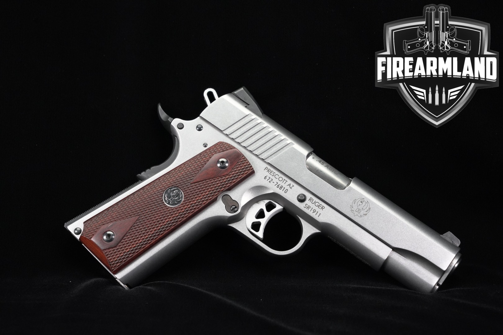 2016 Sturm Ruger SR1911 Commander-Style .45 ACP Bead-Blast Stainless in Very Good Condition Thumbnail