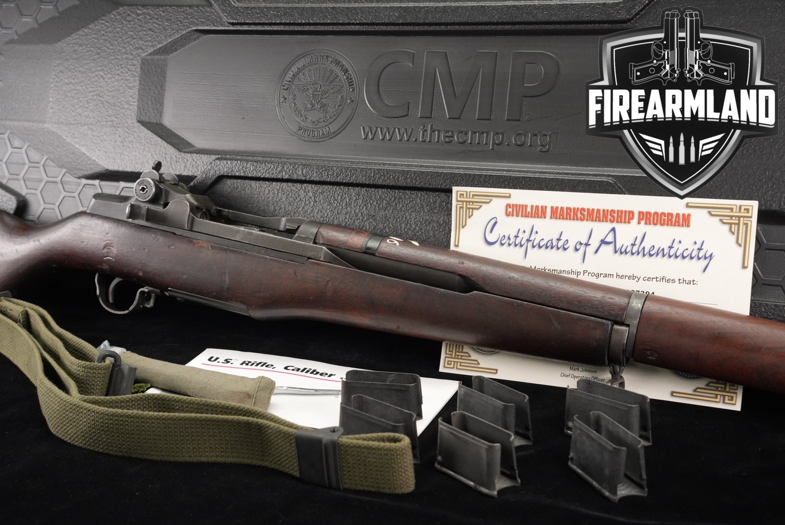 1943 Springfield Armory M1 Garand Benicia Arsenal Rebuild; CMP Service Grade .30-06 Parkerized & Wood in Good Condition Thumbnail