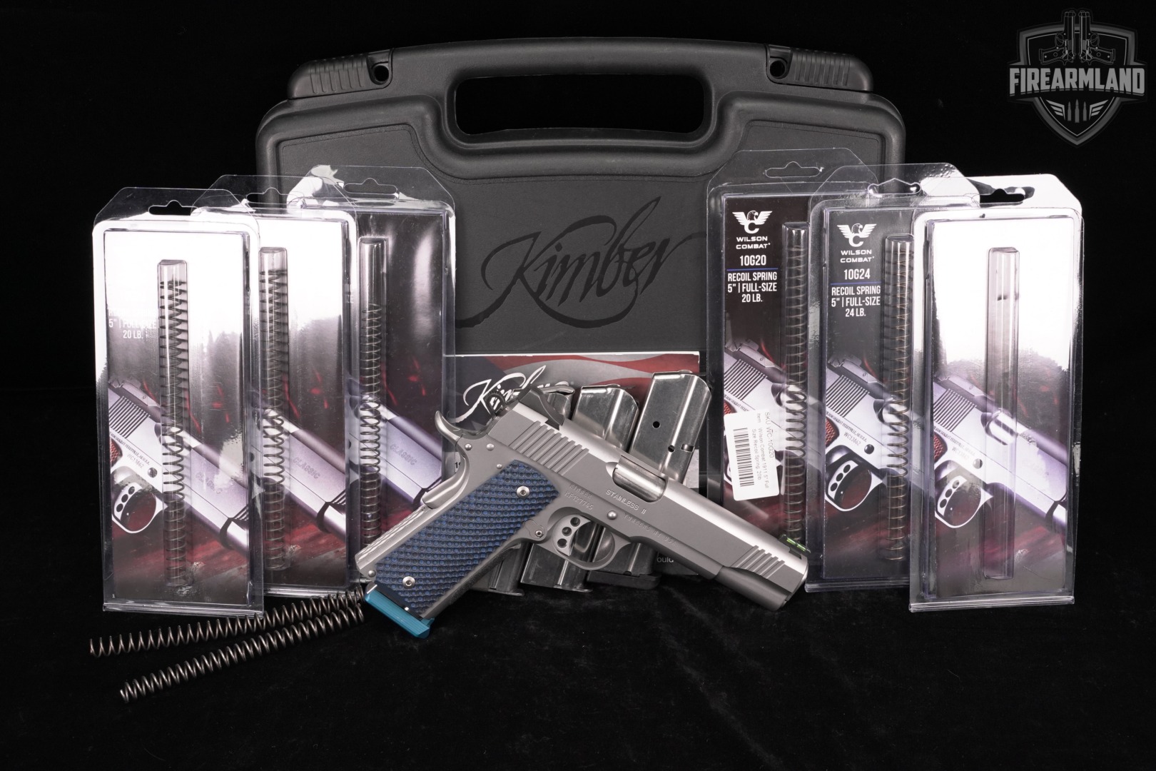 Kimber Stainless II 9mm 1911 5" WILSON COMBAT UPGRADES +4 MAGS & ORIG CASE-img-2