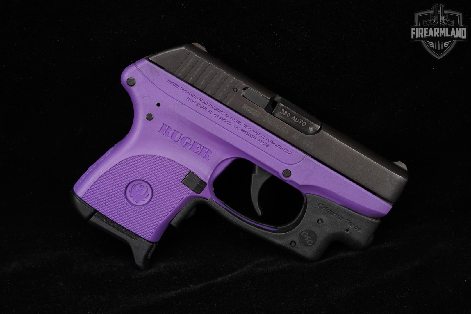 Ruger LCP Gen 1 380 ACP 2.75" Purple +2 MAGS, ORIG BOX & CT LASERGUARD-img-3