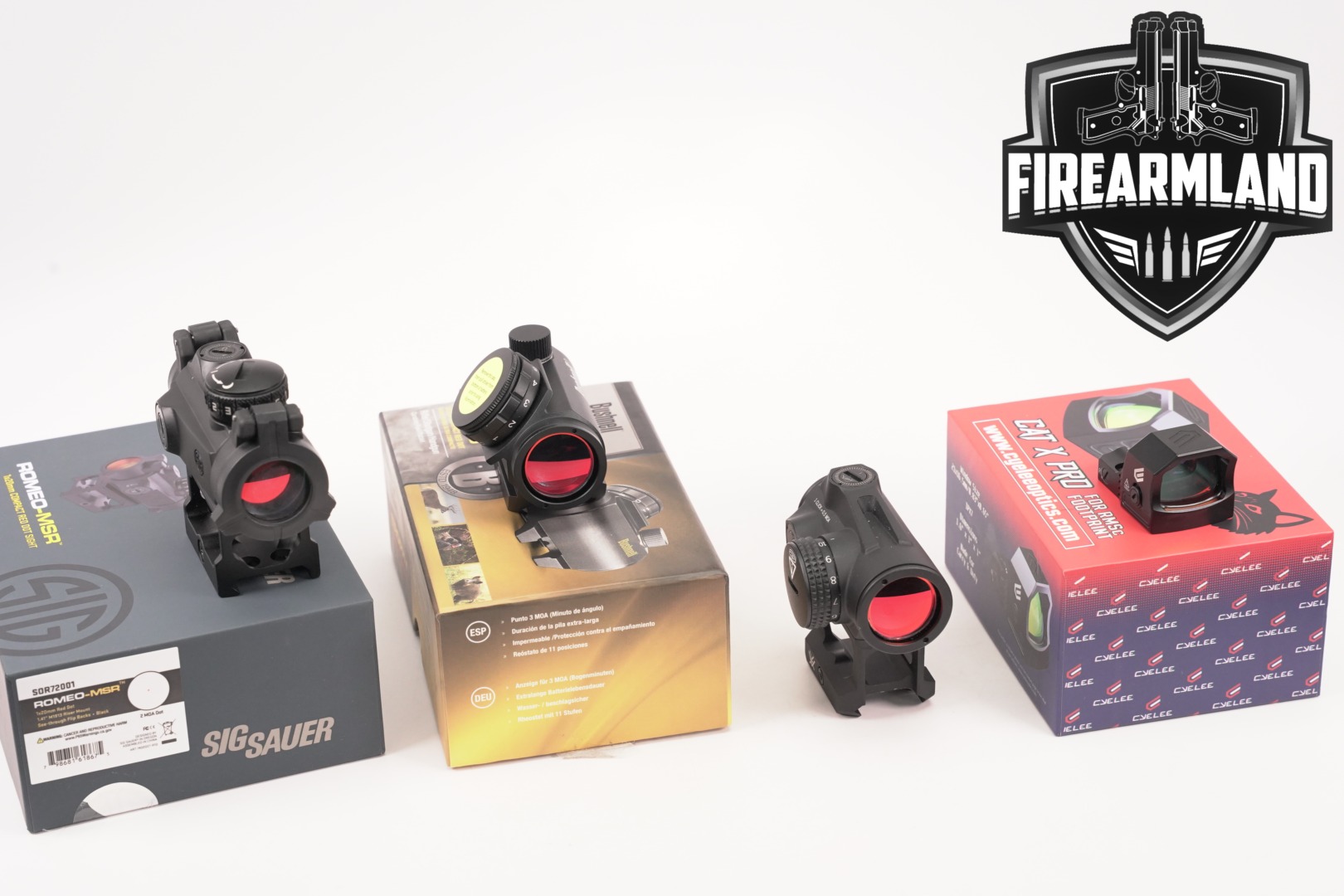 FOUR Red Dot Sights 4 Pack Vortex Cyelee Sig Sauer Bushnell RDS-img-0