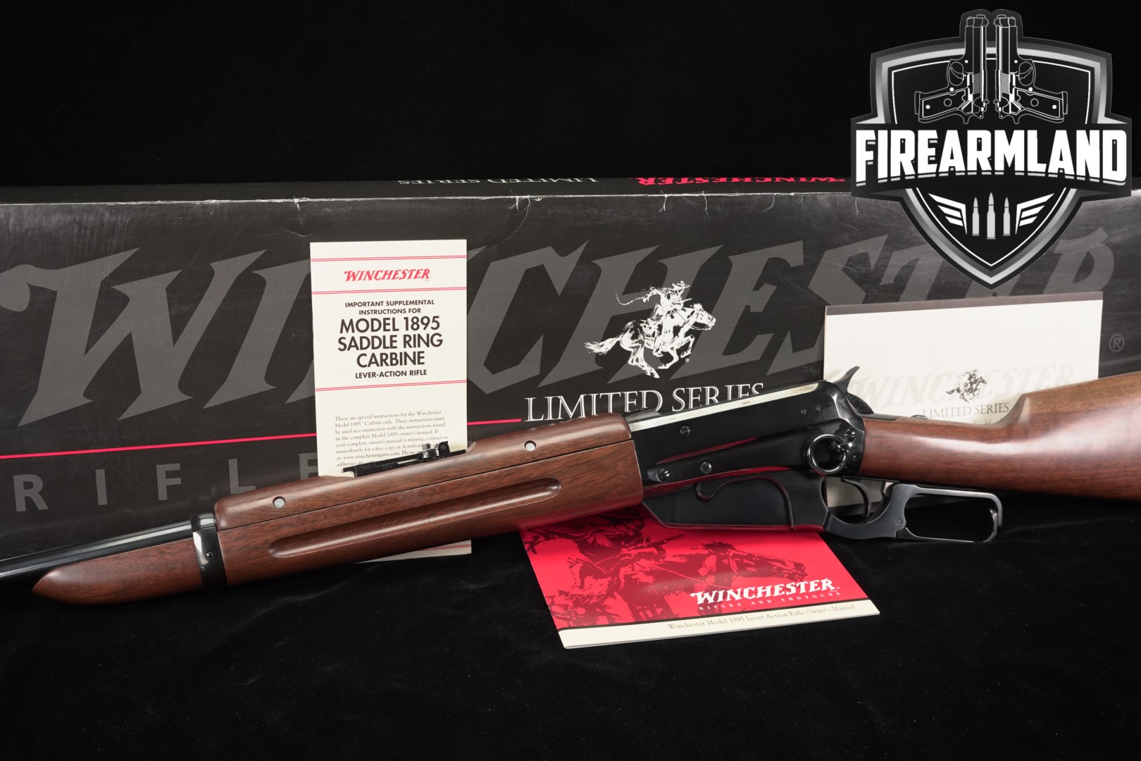 2006 Winchester Repeating Arms Model 1895 Saddle Ring Carbine; Grade: Special .30-40 Krag Blued & Walnut in Excellent Condition Thumbnail