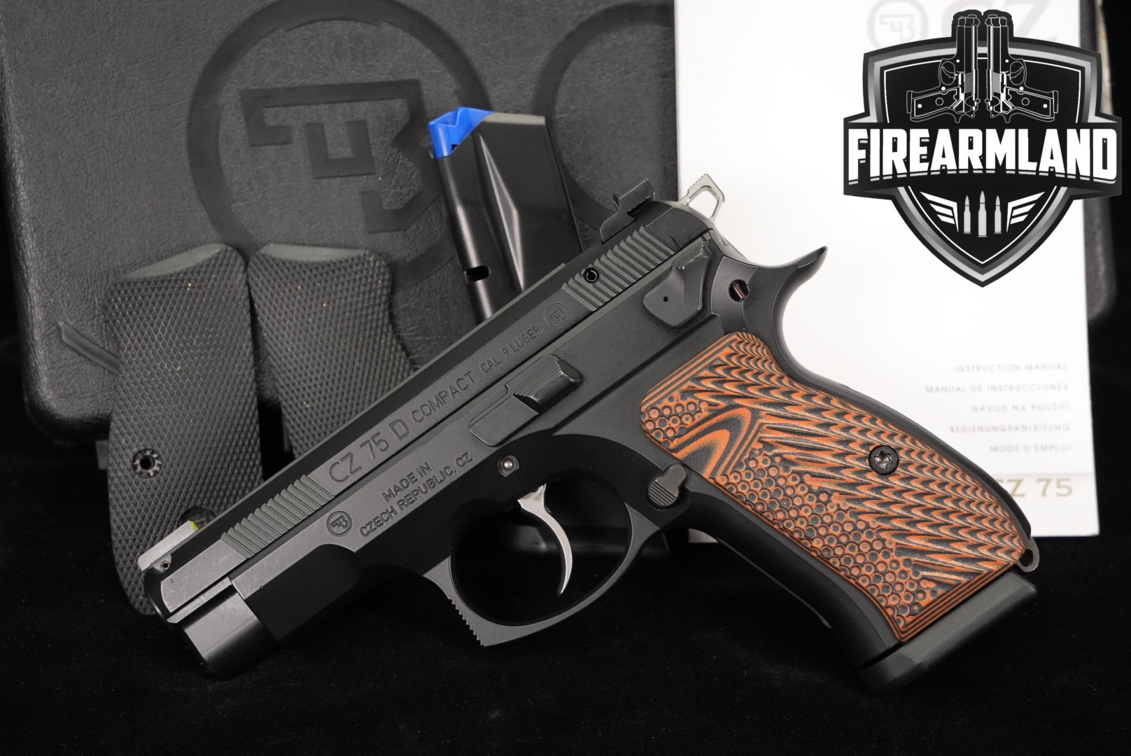 CZ CZ 75 D PCR Compact Cajun Gun Works Pro Package 9mm Luger Black in Very Good Condition Thumbnail