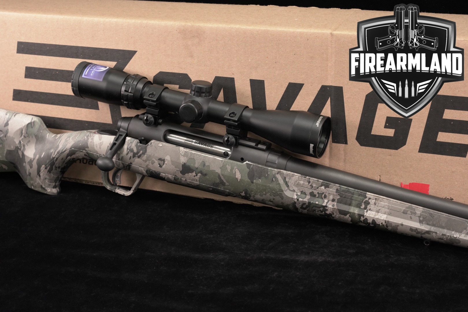 Savage Arms AXIS II XP 243 Win 22" Blued +ORIG BOX, BUSHNELL SCOPE-img-0