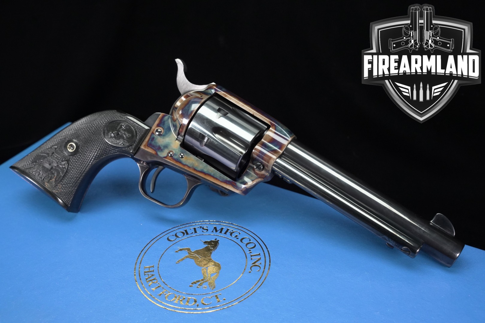 2001 Colt Single Action Army 3rd Generation; Custom Shop; SASS-marked .44-40 Win. Two-Tone Color Case-Hardened & Blued in Excellent Condition Thumbnail