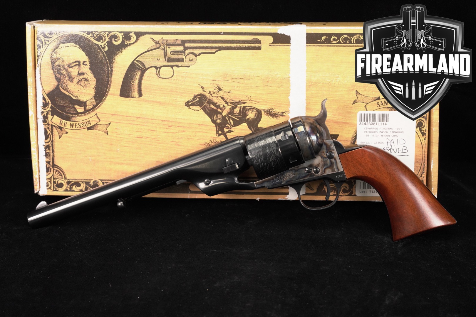 A Uberti Model 1860 Richards Conversion Type II 45 Colt Cimarron +ORIG BOX-img-0