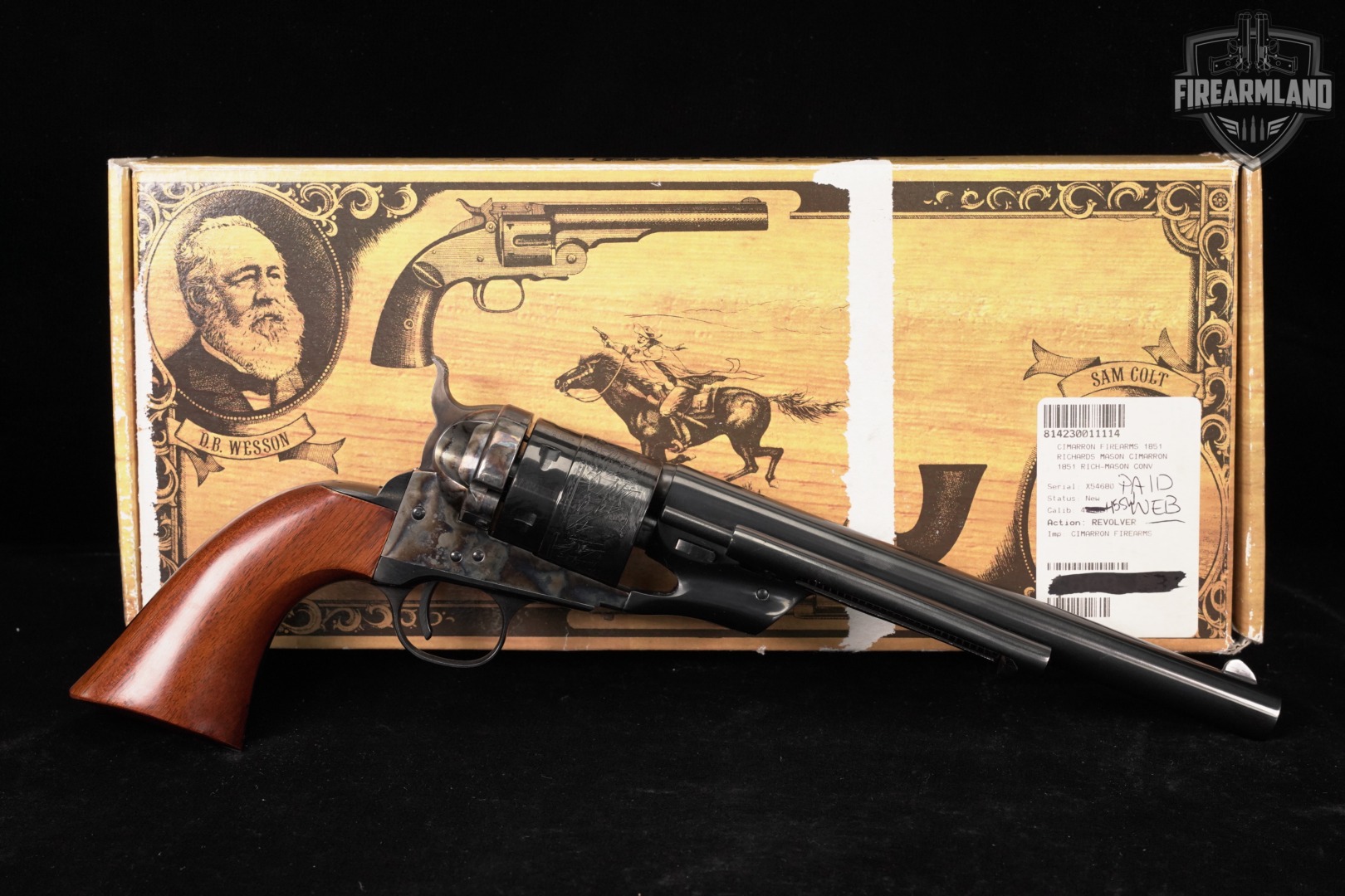 A Uberti Model 1860 Richards Conversion Type II 45 Colt Cimarron +ORIG BOX-img-2