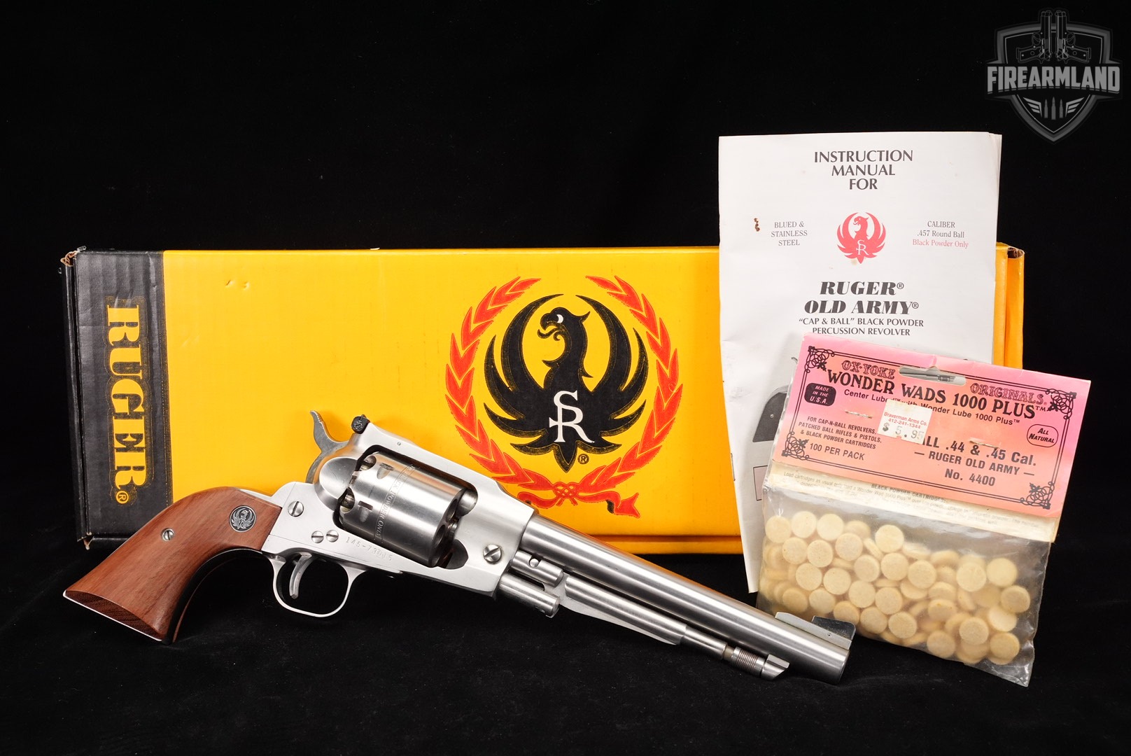 1994 Ruger Old Army 45 BPM 7.5" Brushed Stainless +ORIG BOX-img-2