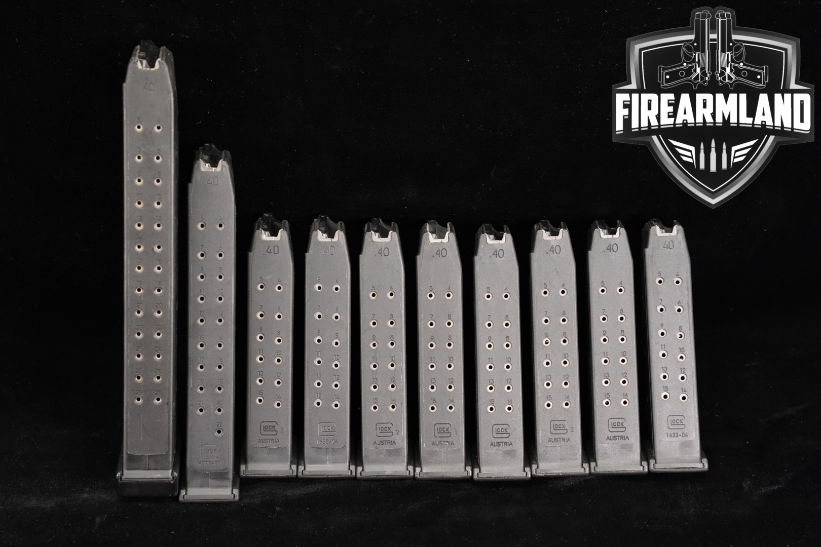 Glock 10x 40S&W Magazines .40 S&W in Good Condition Thumbnail