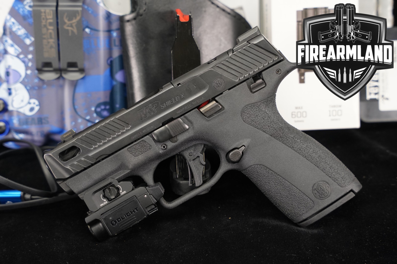Smith & Wesson (S&W) M&P 9 Shield X Performance Center Carry Comp, Thumb Safety 9mm Luger Black in Very Good Condition Thumbnail