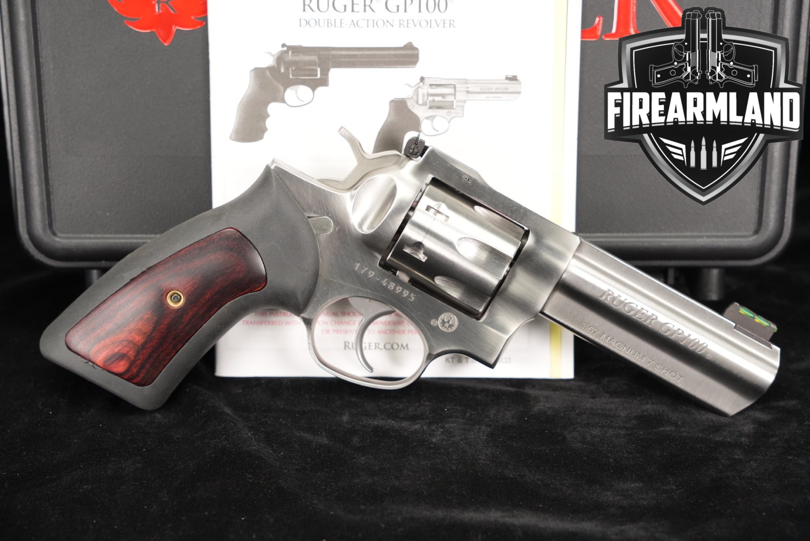 Ruger GP100 357 Magnum 4.2 Satin Stainless GP-100 +ORIG CASE-img-0