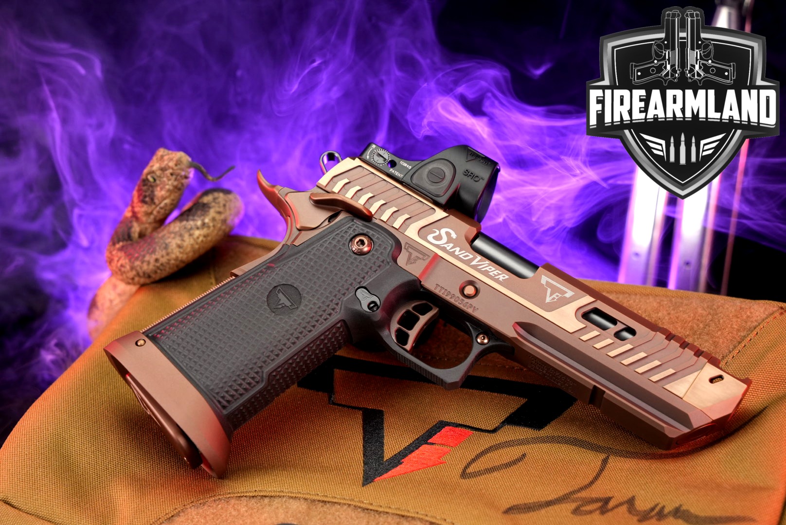 Taran Tactical (TTI) Sand Viper JW4 PV 9mm Luger Bronze in Excellent Condition Thumbnail